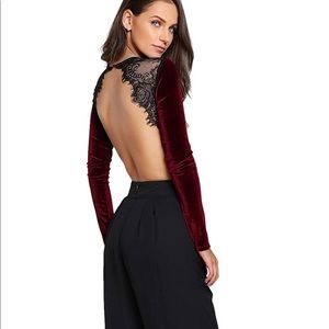 Red velvet bodysuit
